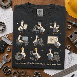 Silly Goose Mechanical Engineer Shirt, Funny Engineer Gift, Mechanical Engineering Tee, STEM Student Gift, Goose Meme Graphic T-Shirt