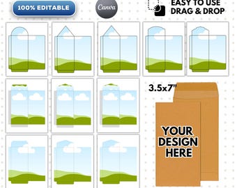 15 Envelope Canva Templates: Money Holder, Wedding Envelops, Cash Gift Envelope