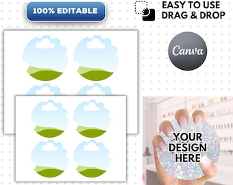 Nailfie Disc Canva Mall, Nail Tech Fotorekvisita, Gåva, Digital Nedladdning