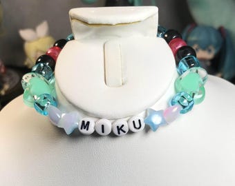 Hatsune Miku Kandi Charm Bracelet handmade