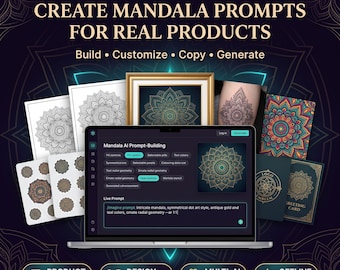 Mandala Prompt Generator, Coloring Book KDP Interior Tool, Midjourney Prompts, Print On Demand