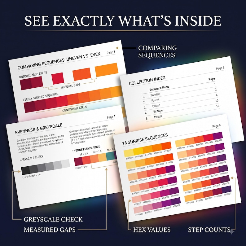 10,000 Color Transition Gradient Palettes, Ombre Ramps, HEX Codes ...