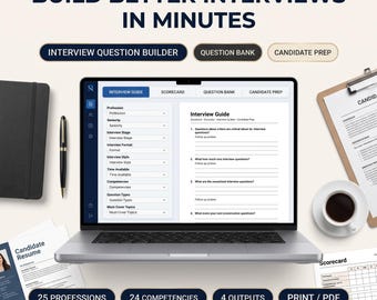 Structured Interview Builder, Hiring Manager Scorecard, STAR Method Prep (Digital Download)