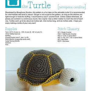 Crochet Pattern: Orion the Turtle image 2