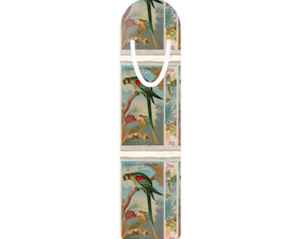 Vintage Parrot Bookmark: Colorful Tropical Bird Reading Accessory