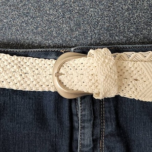 Macrame white belt #810