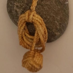 Monkey Fist Keyring – Hand-Tied Macrame Nautical Keychain | Fancy Ropework Gift for Sailors & Adventurers - #331