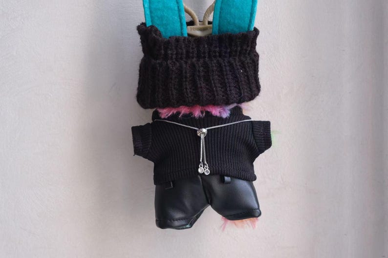 Fuggler Clothes, 12cm Tall,punk Doll Outfit,all Black Outfit, Black ...