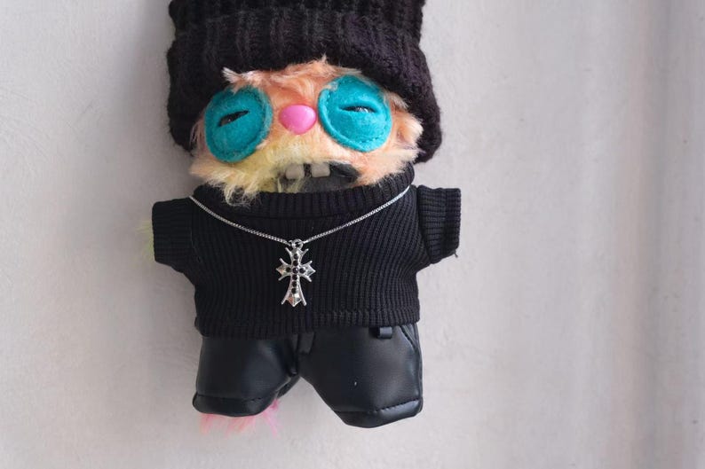 Fuggler Clothes, 12cm Tall,punk Doll Outfit,all Black Outfit, Black ...