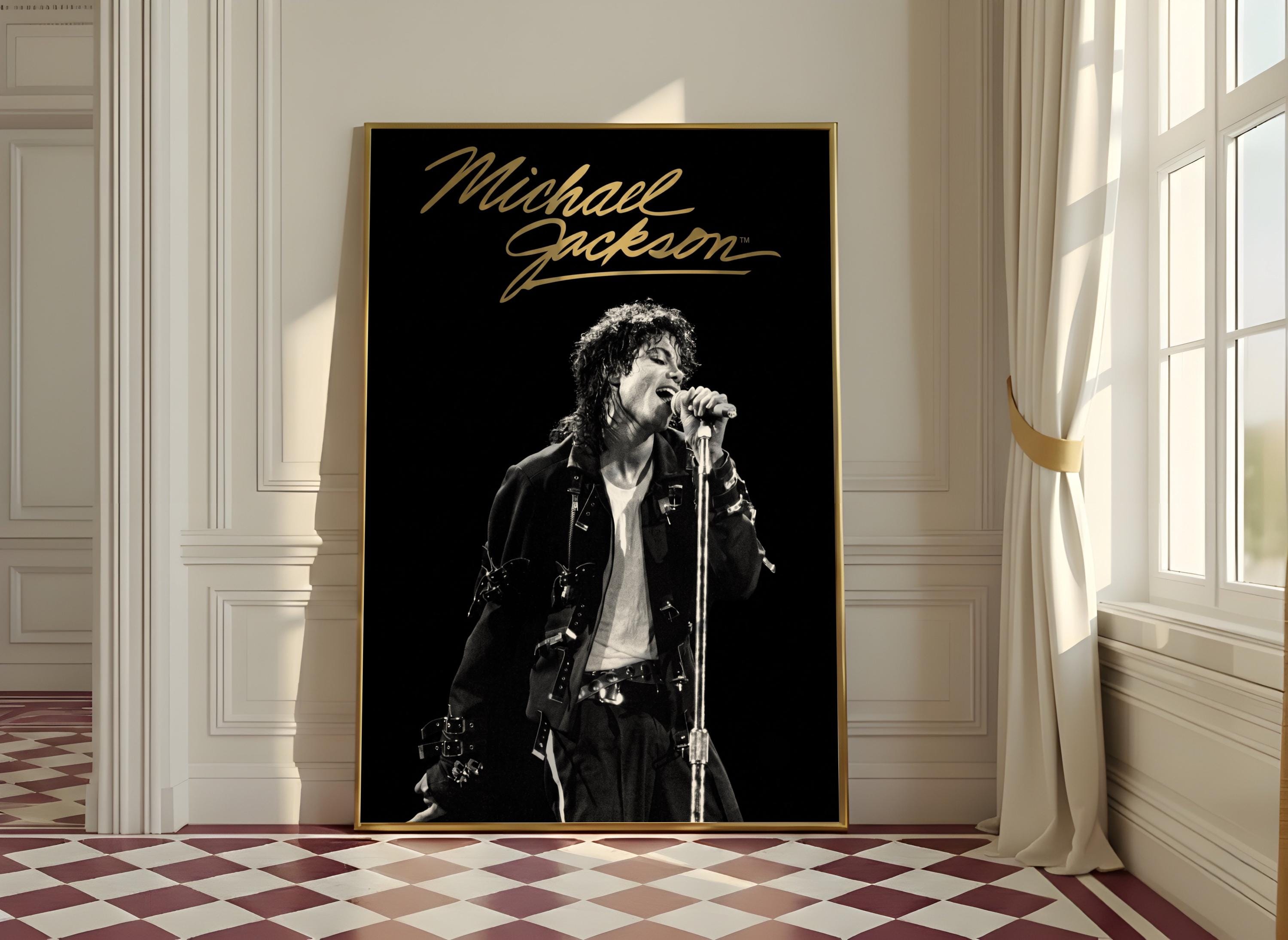 Michael jackson black and white poster - Etsy 日本