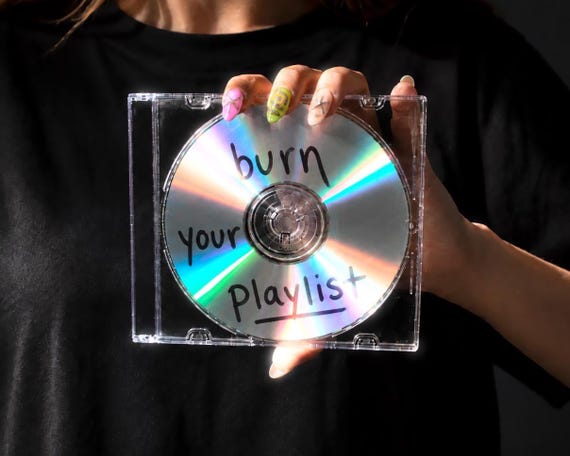 Custom CD Mixtape: Personalized Spotify Playlist on Disc with Custom Art (Up to 79 Minutes)