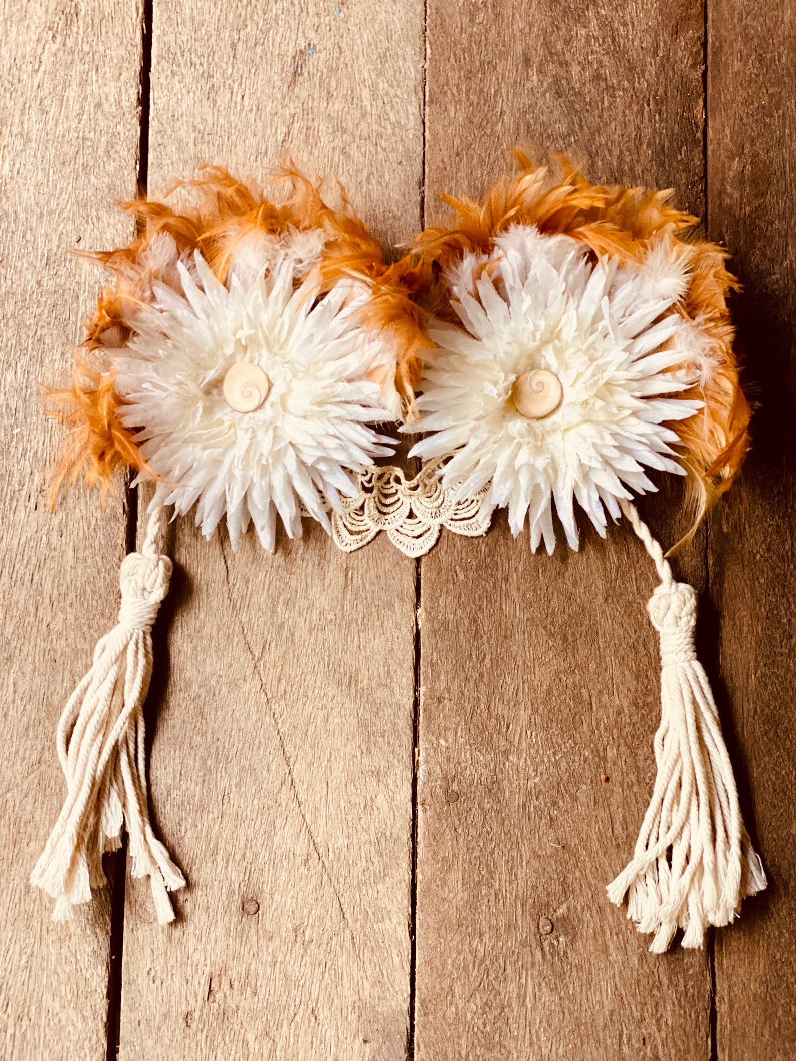 White Daisy Flower Headdress Princess Leah With Lace and Etsy