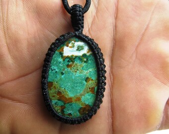 Bumblebee Jasper Smooth Cab Macrame Pendant Thread Pendant Gorgeous Handmade Gemstone Unisex Uses Jewelry Pendent shape Oval size 34x50 mm
