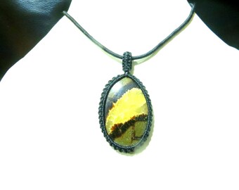 Bumblebee Jasper Smooth Cab Macrame Pendant Thread Pendant Gorgeous Handmade Gemstone Unisex Uses Jewelry Pendent shape Oval size 34x50 mm