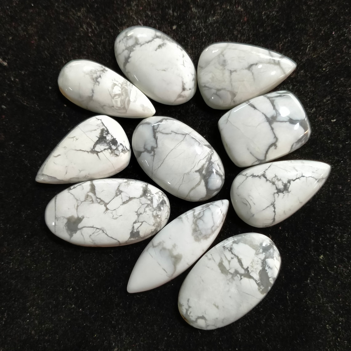 Howlite / Natural Howlite / Good Quality / 10 Piece Lot / Etsy