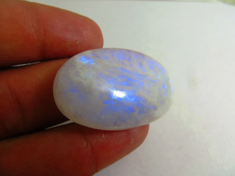 Rainbow Moonstone Smooth Cab Good Quality full Amazing fire Shape Oval Size 25x47 mm