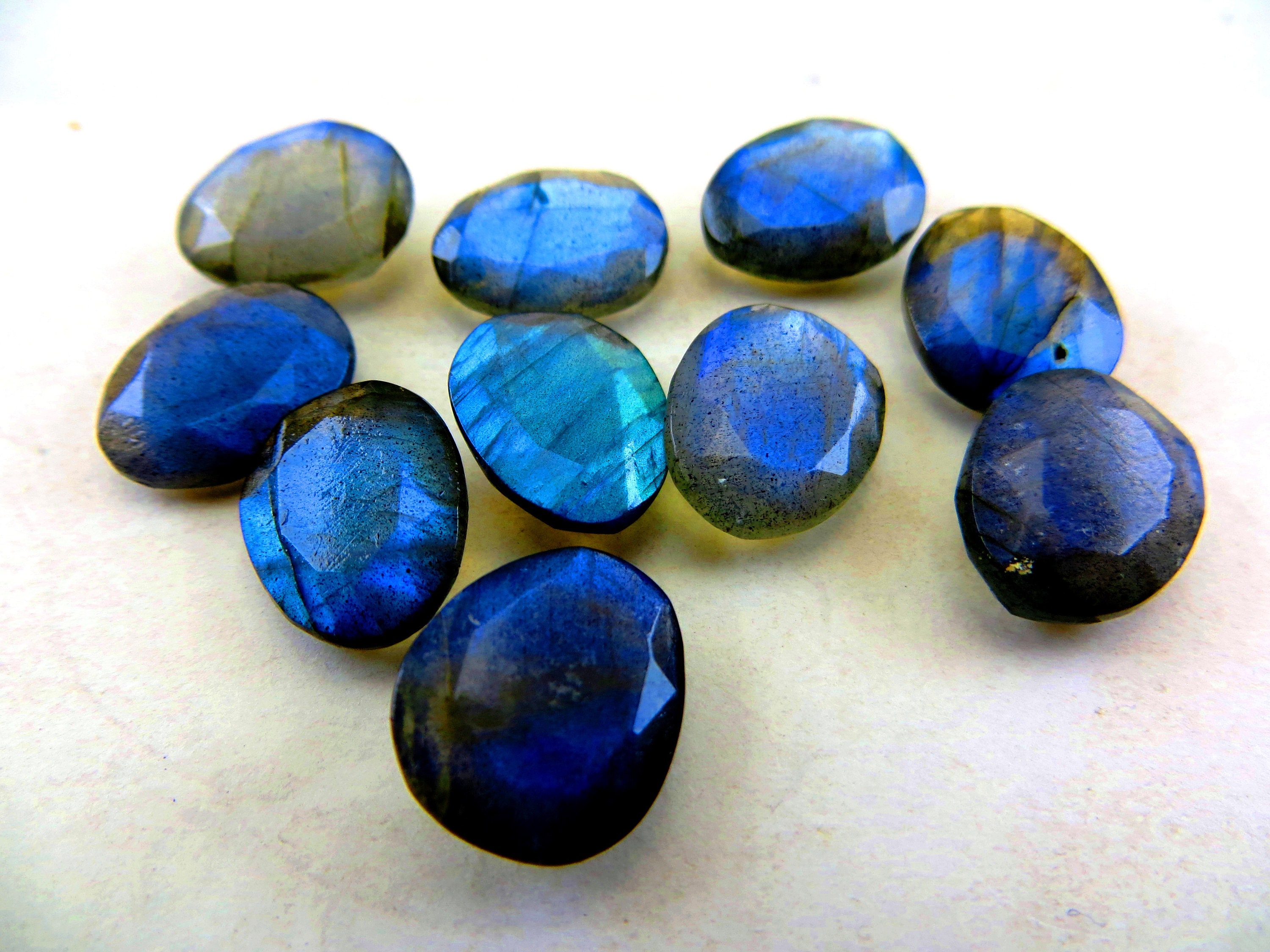 Labradorite / Faceted cut / / Full Flashy / Amazing Etsy