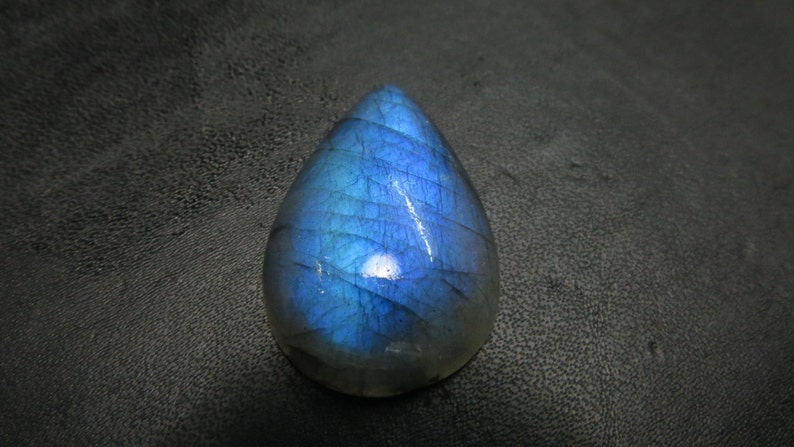 Full Flashy Blue Fire Labradorite Cabochon Top Quality Pears Shape Size 21X32 mm Approx
