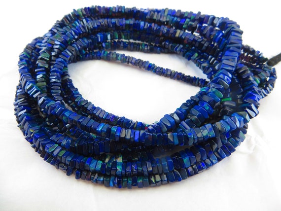 Ethiopian Opel 18 Inches Line 26.35 Caret good Quality Natural Stone Smooth polish tumbled Beads Size 3x5 To 3x9 mm