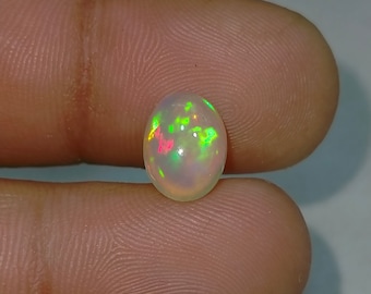 Opal Round Shape Loose Gemstone Ethiopian Opal Cabochon 5 Pieces Lot October Birthstone Ring Size Opal Gemstone 7 mm 5.10 Ct