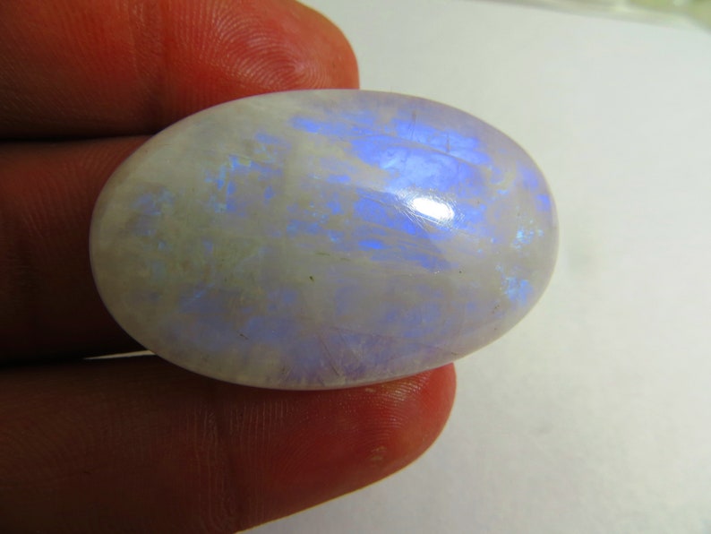 Rainbow Moonstone Smooth Cab Good Quality full Amazing fire Shape Oval Size 25x47 mm