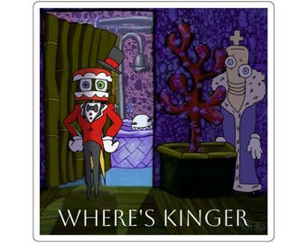 Gdzie jest Kinger?| Naklejka TADC