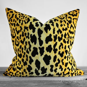 Pillow Cover Leopard Print Cotton Velvet Same Fabric BOTH Sides Pick Your Size image 2