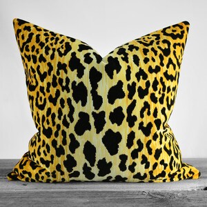 Pillow Cover - Leopard Print Cotton Velvet Fabric - Same Fabric BOTH Sides- Pick Your Size
