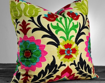 Floral Throw Pillow - Santa Maria Desert Flower Decorative Throw Pillow - SAME FABRIC Both Sides - Pick Your Size