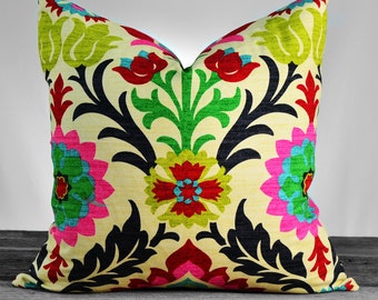 Floral Throw Pillow - Santa Maria Desert Flower Decorative Throw Pillow - SAME FABRIC Both Sides - Pick Your Size