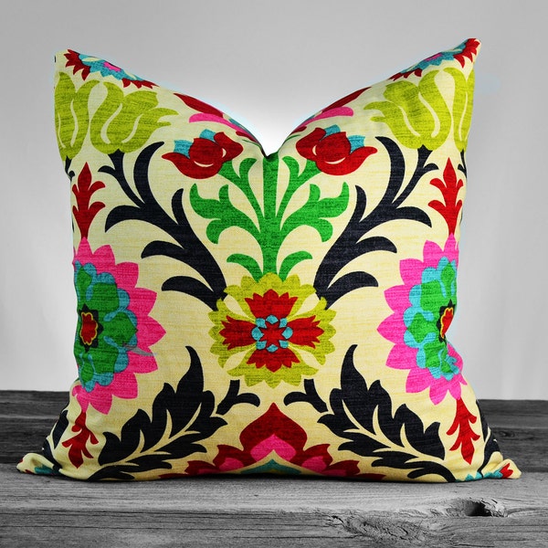 Floral Throw Pillow - Santa Maria Desert Flower Decorative Throw Pillow - SAME FABRIC Both Sides - Pick Your Size