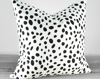 Pillow Cover - Modern Spotted Black and White - Dalmatian  - 20x20 - Qty 2