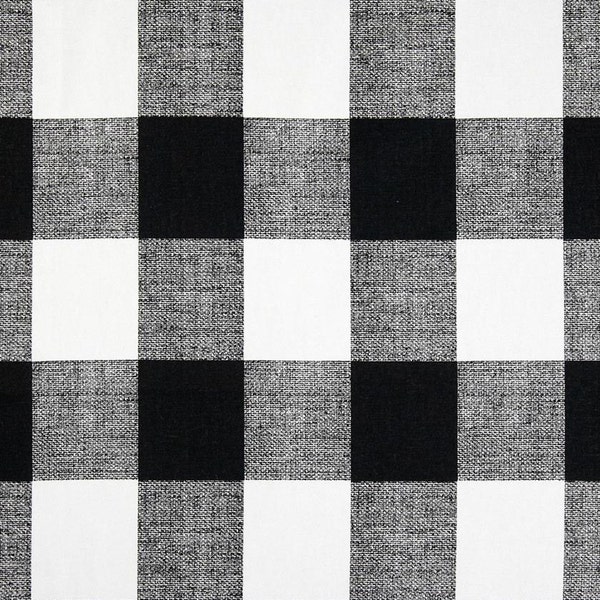 Decorative Buffalo Check Pillow Cover - Black and White Checkered Plaid Buffalo Check - SAME FABRIC Both Sides - Pick Your Size