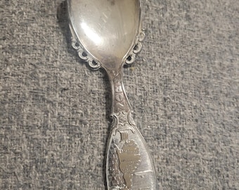 Vintage Silver-plated Souvenir Spoon from Norway.