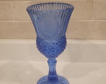 Vintage Avon Cobalt Blue George Washington Goblet