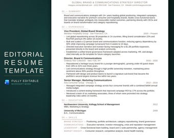 ATS Resume Template for Microsoft Word, 1 & 2 Page Resume with Cover Letter