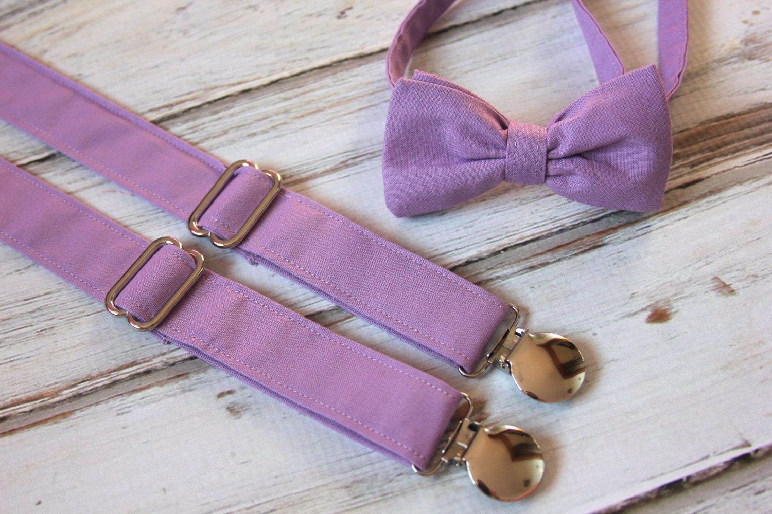 Light Purple Bow Tie and Suspenders set Men boys baby | Etsy