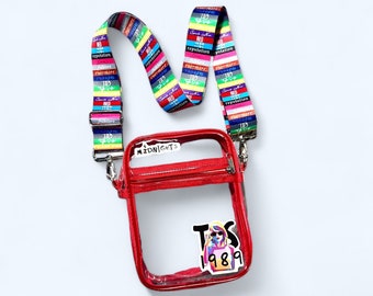 TS Albums Crossbody Bag Camera Strap. Gift Swiftie. TS Eras Tour Merch. 1.5" Colorful Seatbelt webbing strong adjustable purse replacement