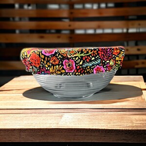 Reversible Bowl Cover, Cotton Jar Bonnet, Cloth Sourdough Bread Proofing Cover,  Food Cover for dish, Kitchen Gift for Her, Mixer Dust Cover