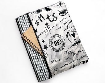 TTPD Swiftie Notebook Journal Cover. A5 Composition Book wrap pocket. Pen Pencil holder. Sleeve for tablet diary. Notetaking writing fun