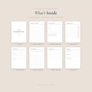 Academic Semester Planner, Minimalist College Student Organizer, Exam and Assignment Tracker, Printable A4 + GoodNotes PDF, ADHD Friendly