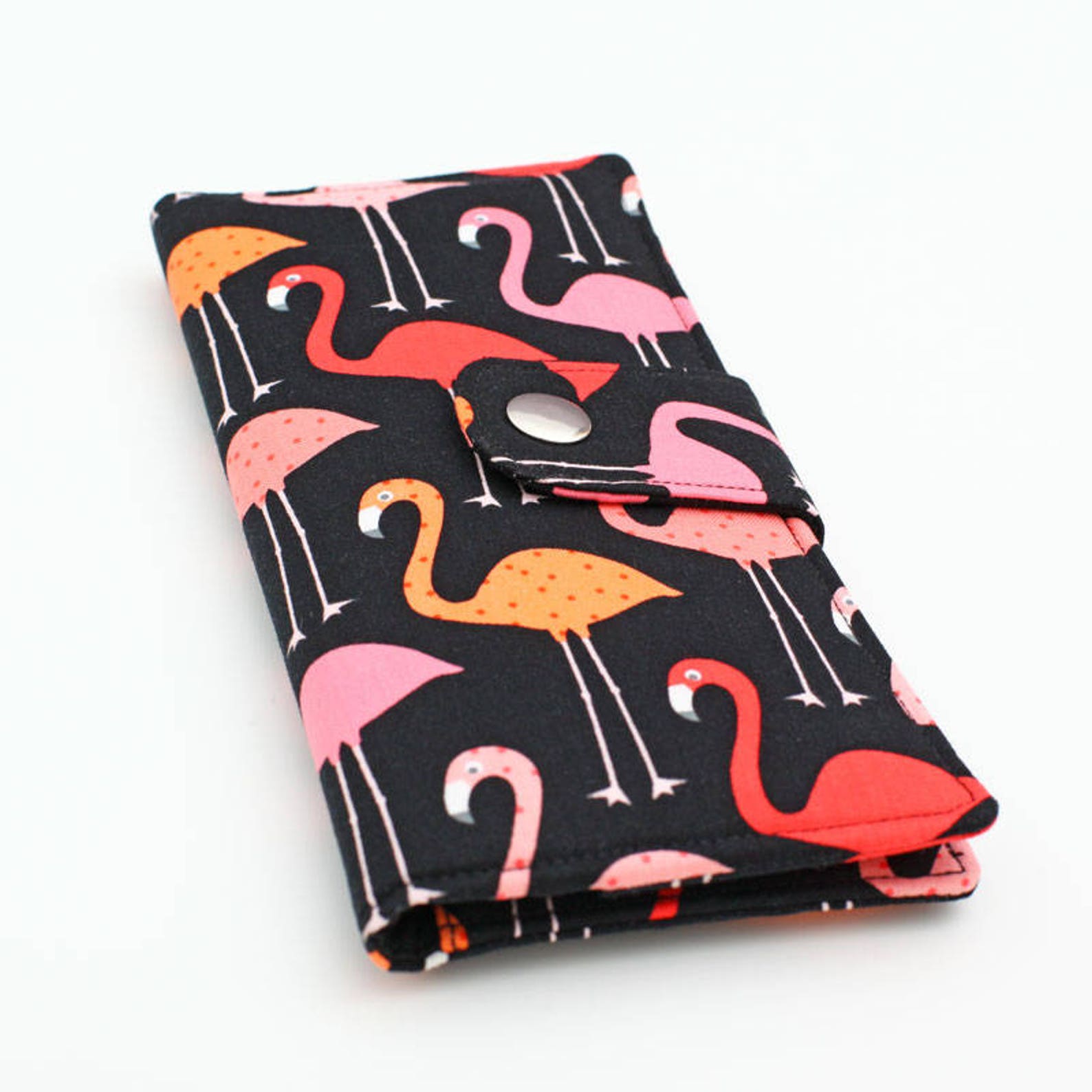 Flamingo Wallet Women's Fabric Wallet Women's Long Etsy