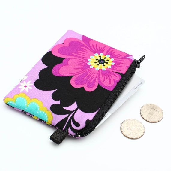 Women&#39;s Zip Wallet Mini Fabric Coin Bag Floral Zipper | Etsy