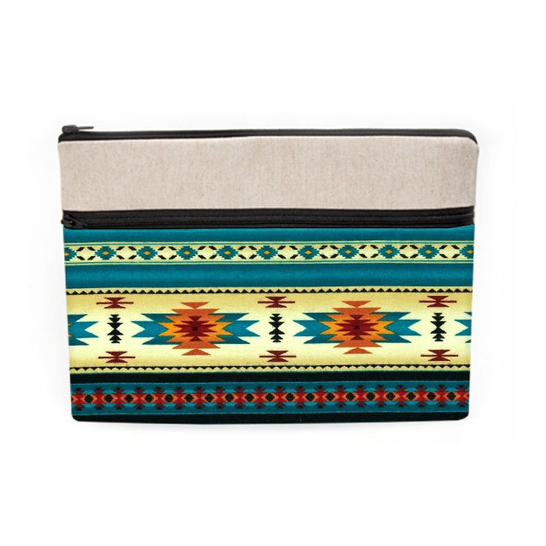 Tribal Laptop Sleeve, Fabric Macbook Pro Cases, iPad Pro 10.5' Pouch, Surface Laptop Cover - orange turquoise tribal Aztec Navajo 