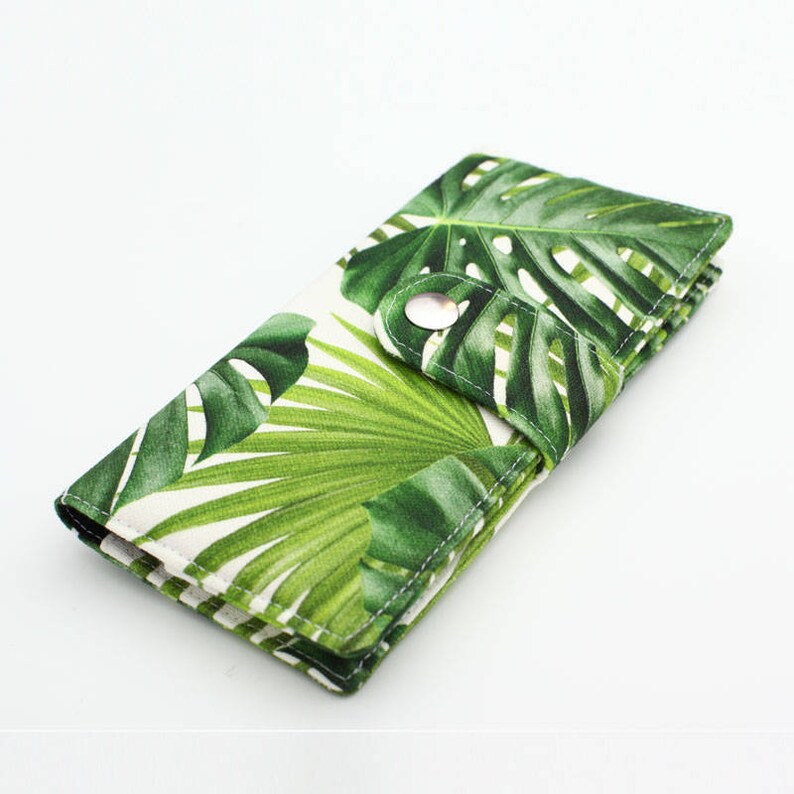 Tropical Wallet Philodendron Leaf Long Wallet Travel Wallet Etsy