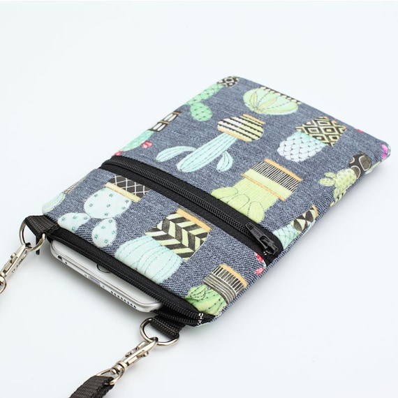 Art Cactus Flower Succulent Wallet for Women Leather Zipper Phone Coin Purse