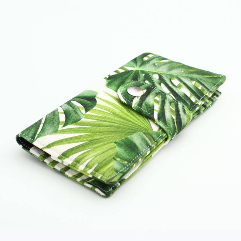 Tropical Wallet Philodendron Leaf Long Wallet Travel Wallet Etsy