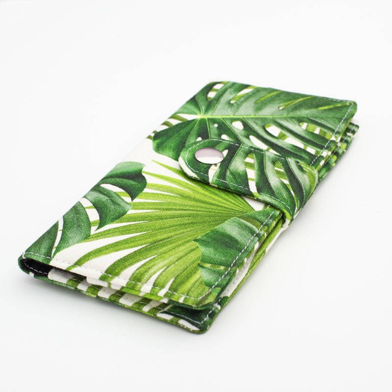 Tropical Wallet Philodendron Leaf Long Wallet Travel Wallet Etsy