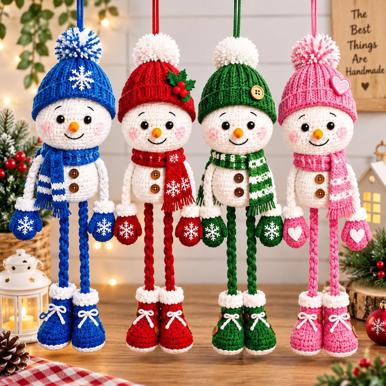 Drafting Knit Pattern Snowman Ornament Knitting Pattern PDF | Christmas Hanging Decoration ...