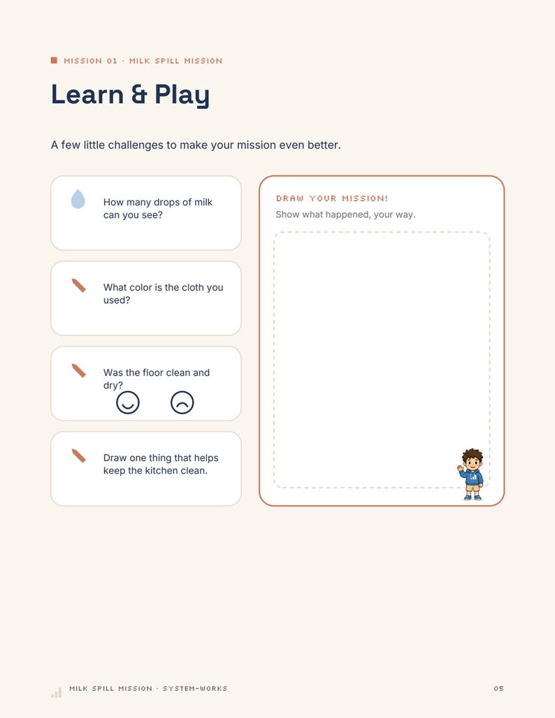 Activiteitenpakket 'Melkmorsmissie' | Takenlijst voor kinderen, Levensvaardigheden PDF (Direct te downloaden) afbeelding 3